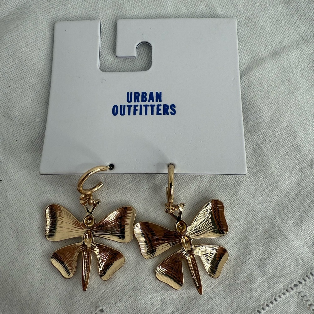 Urban Outfitters Gold Butterfly Earrings